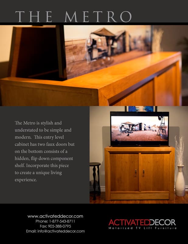 The METRO - TV LIFT Cabinet detail view 2