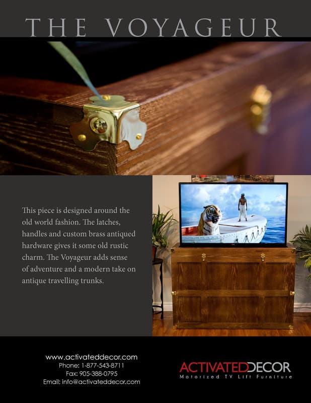 The Voyageur - TV LIFT Cabinet detail view 2